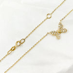 Load image into Gallery viewer, NT404719. 14K Solid Gold Butterfly Shape Diamond Necklace