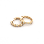 Load image into Gallery viewer, EHG56717. 14k Solid Yellow Gold Diamond Hoops