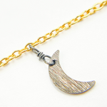 Load image into Gallery viewer, 306M. Crescent Moon Shape Dangle Wire Chain