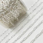 Load image into Gallery viewer, Silver Diamond Cut Paperclip Chains