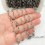 Load image into Gallery viewer, Oxidized Sterling Silver Cable Oval Link Chains