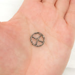 Load image into Gallery viewer, Diamond Sterling Silver Round Spacer Bead