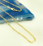 Load image into Gallery viewer, 14K Solid Gold Figaro Chain
