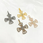 Load image into Gallery viewer, DP110. Diamond Sterling Silver Cross Pendant