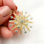 Load image into Gallery viewer, Silver Star Pendant with Gemstone