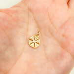 Load image into Gallery viewer, 14K Solid Gold Diamond Hexagon Charm. GDP259