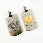 Load image into Gallery viewer, Silver Rectangle Eye Pendant