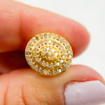 Load image into Gallery viewer, DE038. Pave Diamond Diamond Silver Oval Studs