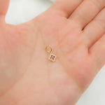 Load image into Gallery viewer, GDP512. 14k Solid Gold Diamond Square Charm
