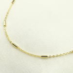 Load image into Gallery viewer, 14K Solid Gold Cable and Bars Chain