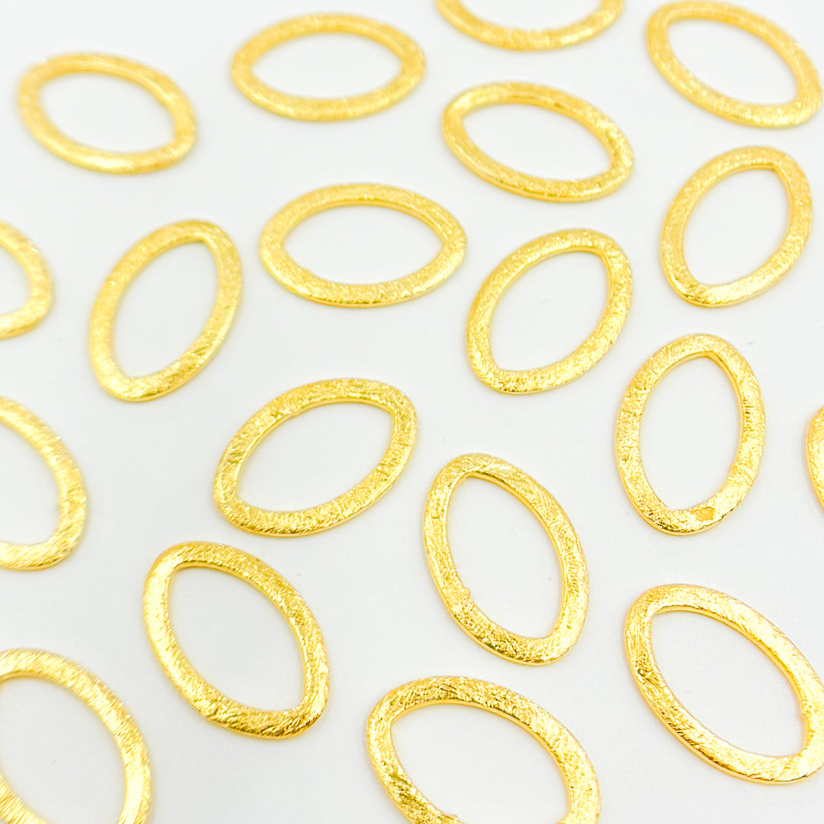 Shop Now Gold-plated Sterling Silver Brushed Marquis Connector