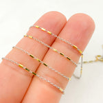 Load image into Gallery viewer, 14K Solid Gold Satellite Bar Chain
