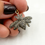 Load image into Gallery viewer, DC022. Diamond Sterling Silver Bee Pendant