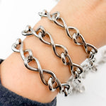 Load image into Gallery viewer, Sterling Silver Hollow Infinite Link Chain