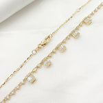 Load image into Gallery viewer, 14K Solid Gold Diamond Dangle Necklace