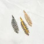 Load image into Gallery viewer, DP512. Diamond Sterling Silver Leaf Pendant