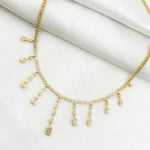 Load image into Gallery viewer, NFR71416. 14K Solid Gold Diamond Dangle Necklace