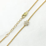 Load image into Gallery viewer, BFC60634. 14k Solid Gold Diamond Flower Bracelet