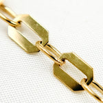 Load image into Gallery viewer, 14k Solid Gold Mirror Flat Octagon Link Chain
