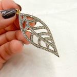Load image into Gallery viewer, DP082. Diamond Sterling Silver Leaf Pendant