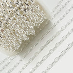Load image into Gallery viewer, Shop Now Sterling Silver Diamond Cut Oval Link Chain