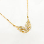 Load image into Gallery viewer, Gold Diamond Wings Necklace