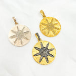 Load image into Gallery viewer, DP348. Diamond & Sterling Silver Round Flower Pendant