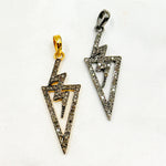Load image into Gallery viewer, DP244. Diamond & Sterling Silver Thunder Bolt Pendant
