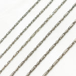 Load image into Gallery viewer, X2OX. Oxidized 925 Sterling Silver Bar Link Chain