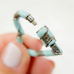 Load image into Gallery viewer, DC089A. Diamond Sterling Silver Heart Enamel Carabiner Clasp