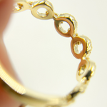 Load image into Gallery viewer, 14K Solid Gold Circles Diamond Ring.