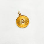 Load image into Gallery viewer, GDP269. 14K Solid Gold Diamonds Circle Triangle Charm