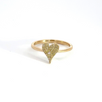 Load image into Gallery viewer, 14k Solid Gold Heart Diamond Ring.