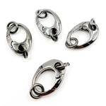 Load image into Gallery viewer, 501BR. 17MM Black Rhodium Sterling Silver Oval Clasp