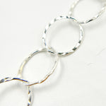 Load image into Gallery viewer, Sterling Silver Hammered Round Link Chain
