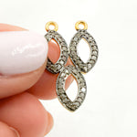 Load image into Gallery viewer, DC2007. Diamond Silver Fancy Connector Pendant