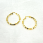Load image into Gallery viewer, GER163. 14K Solid Gold Hollow Smooth Hoop