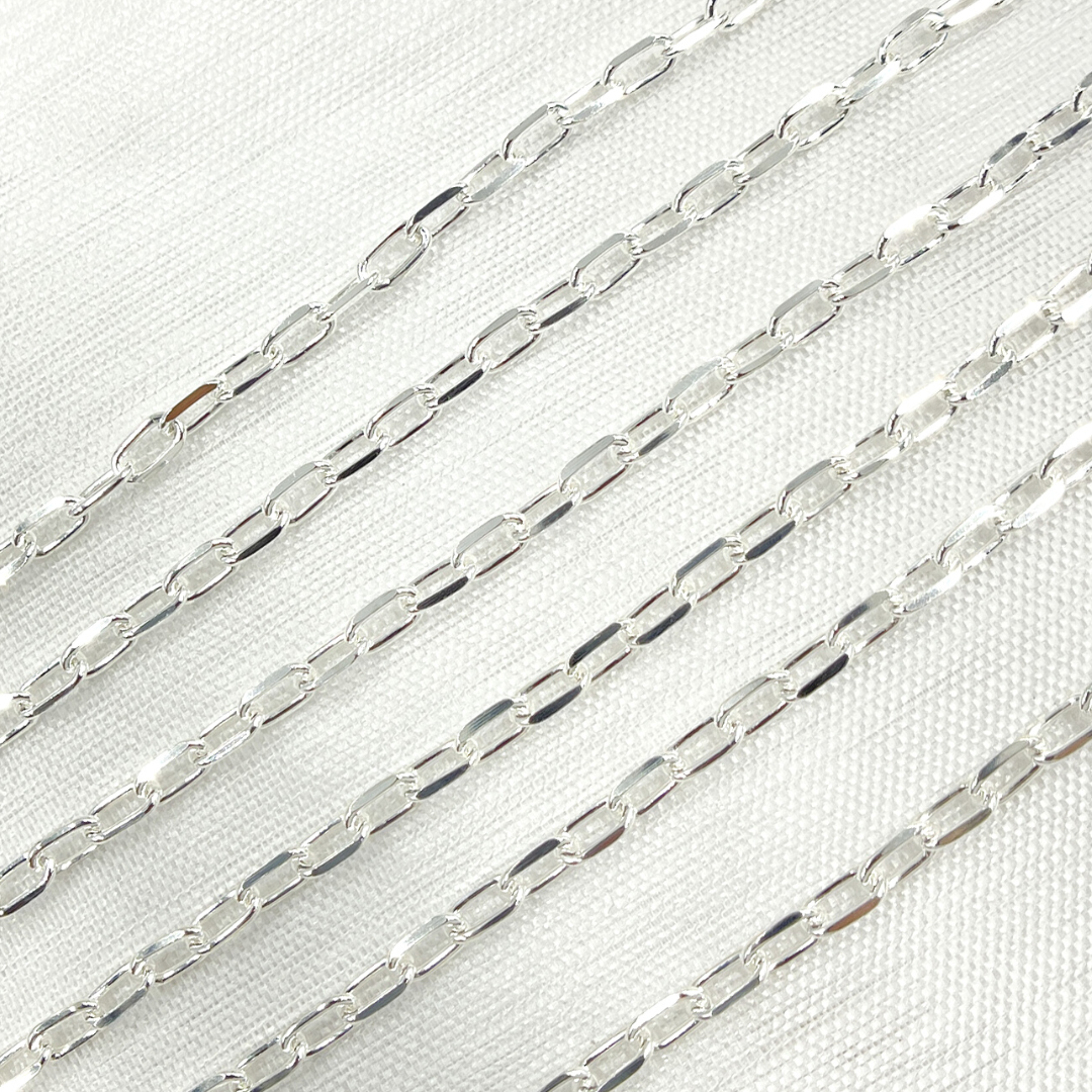 Diamond Cut Paperclip Link Chain