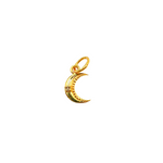 Load image into Gallery viewer, GDP297. 14K Solid Gold with Diamonds Moon Shape Charm
