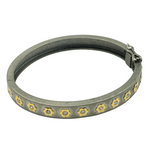 Load image into Gallery viewer, KSG12. 14K Gold and Black Rhodium Sterling Silver Pave Diamond Bangle