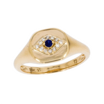 Load image into Gallery viewer, RFA18438BS. 14K Solid Gold Diamond and Gemstone Ring