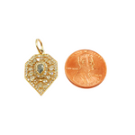 Load image into Gallery viewer, KG74. 14K Solid Gold Charm Diamond Pendant with Diamonds