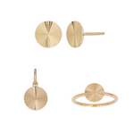 Load image into Gallery viewer, STZ90059. 14K Yellow Gold Circle Jewelry Set