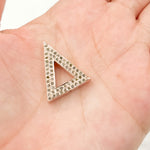 Load image into Gallery viewer, DC840. Diamond Sterling Silver Triangle Bead