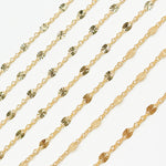 Load image into Gallery viewer, V302GF. 14k Gold Filled Cable and Diamond Cut Marina Link Chain