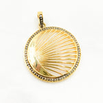 Load image into Gallery viewer, Diamond Sterling Silver Round Sun Pendant