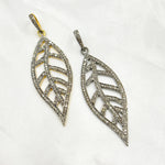 Load image into Gallery viewer, DP082. Diamond Sterling Silver Leaf Pendant