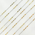 Load image into Gallery viewer, 14K Solid Gold Satellite Bar Chain