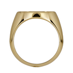 Load image into Gallery viewer, Gold Oval Ring with Sun and Moon Engraveds
