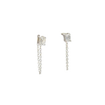 Load image into Gallery viewer, EFI52161. 14k Solid Gold Diamond Dangle Studs